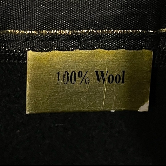 Scala Collection Wool Black Cloche Hat - 22 1/4" - Hat Sz 7 1/8 - Picture 10 of 11